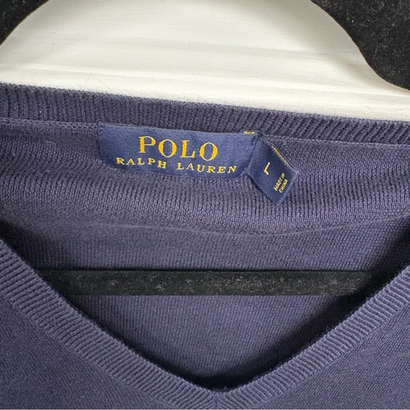 Polo by Ralph Lauren Men's Navy Sweater - Size Large - Picture 3 of 5